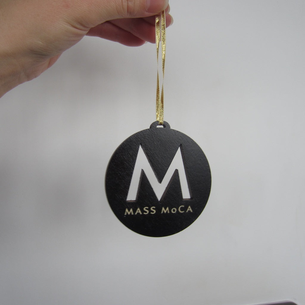 MASS MoCA Wooden Holiday Ornament: Black