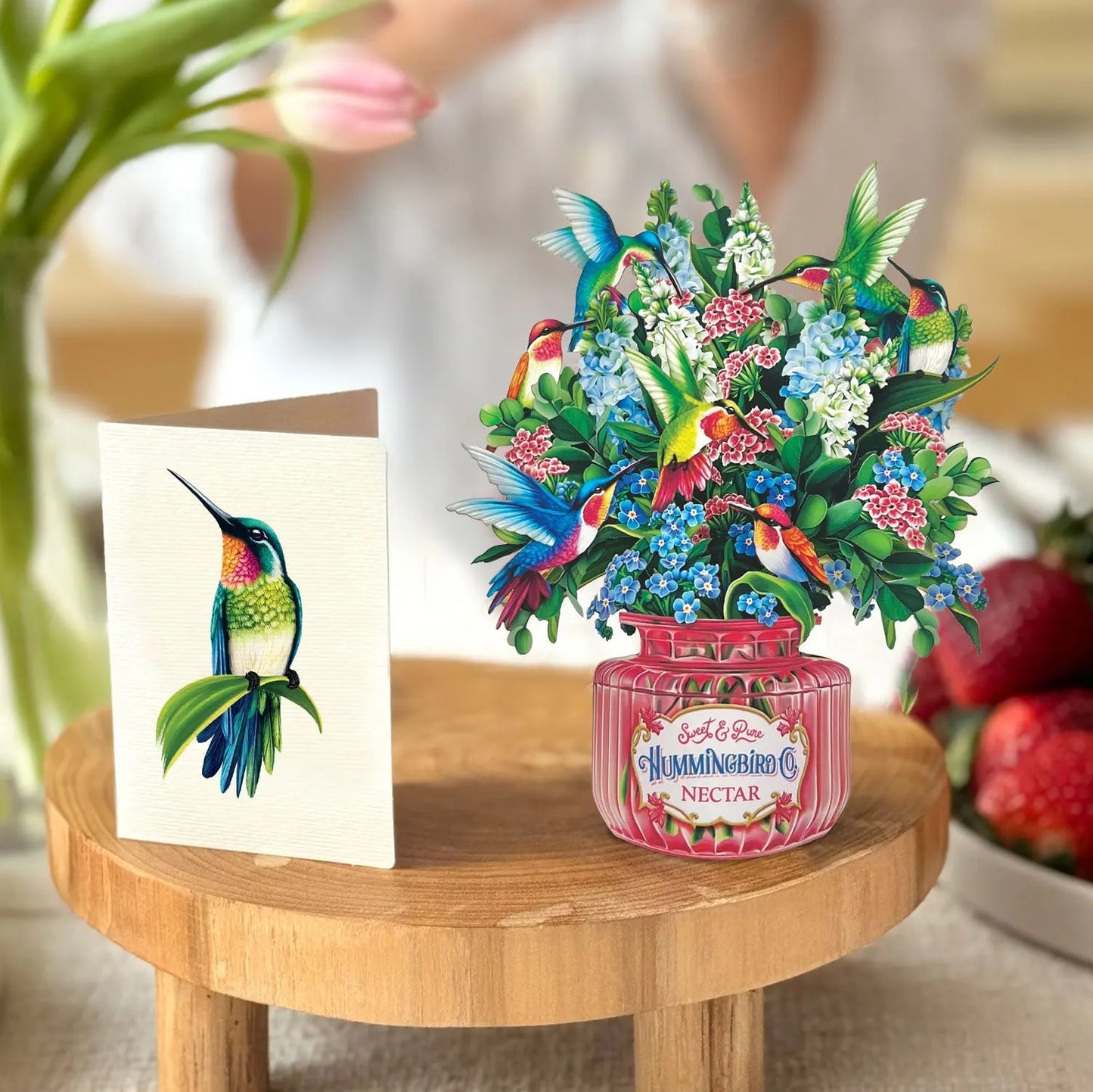 Mini Paper Bouquet: Hummingbird Oasis