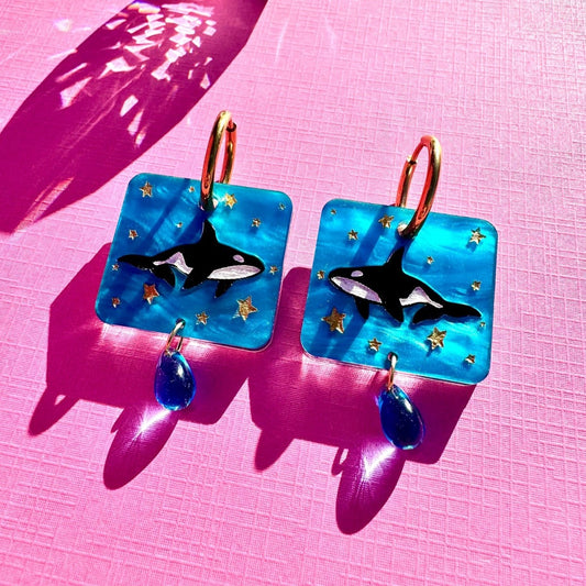 Orca Acrylic Earrings