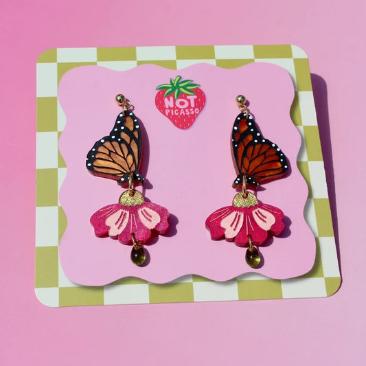 Polly Pollinator Acrylic Earrings