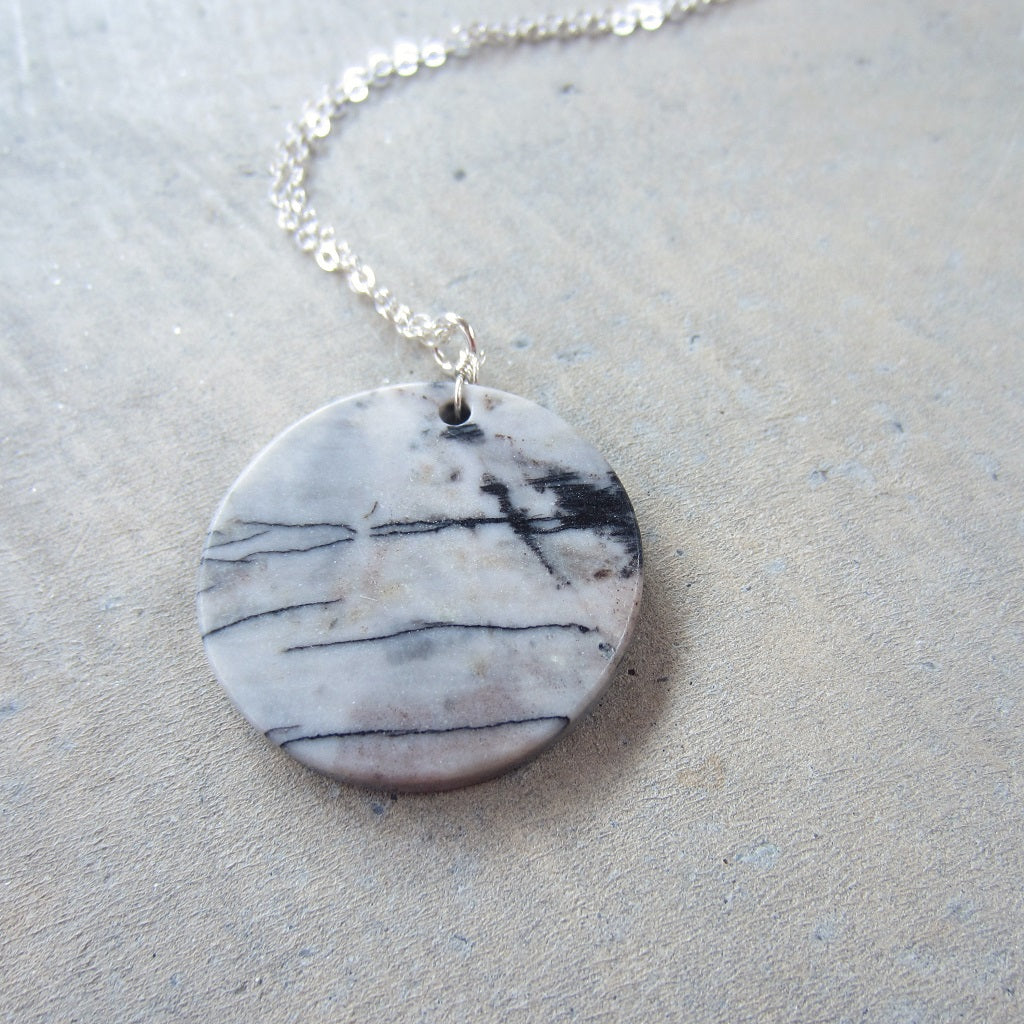 Jasper Coin Pendant for Nurturing Energy