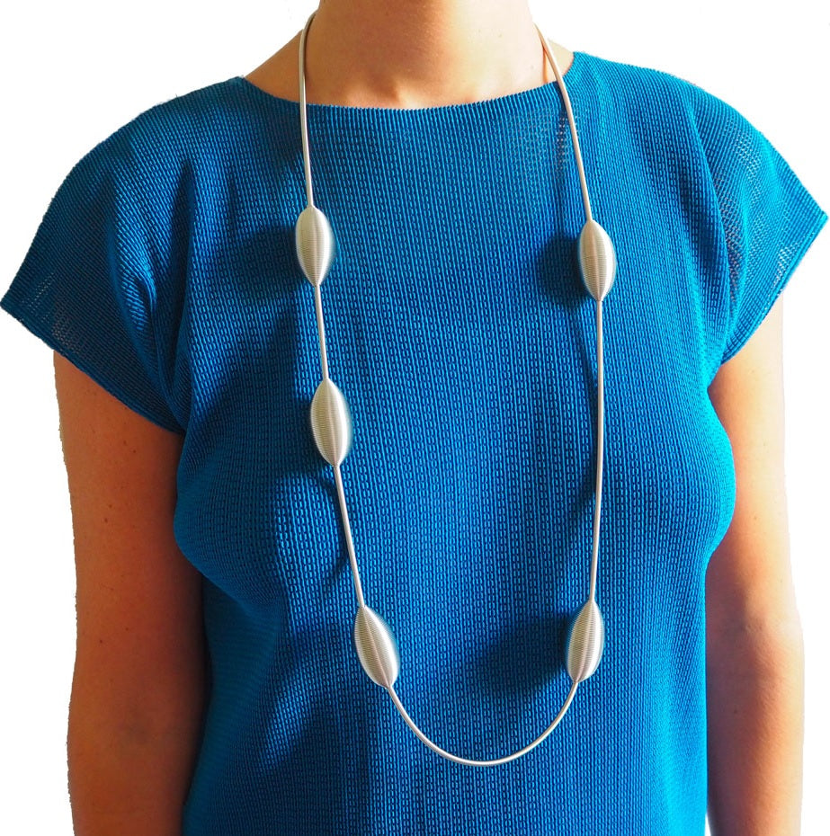 Pearl Long Stainless Steel Necklace