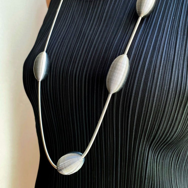 Pearl Long Stainless Steel Necklace