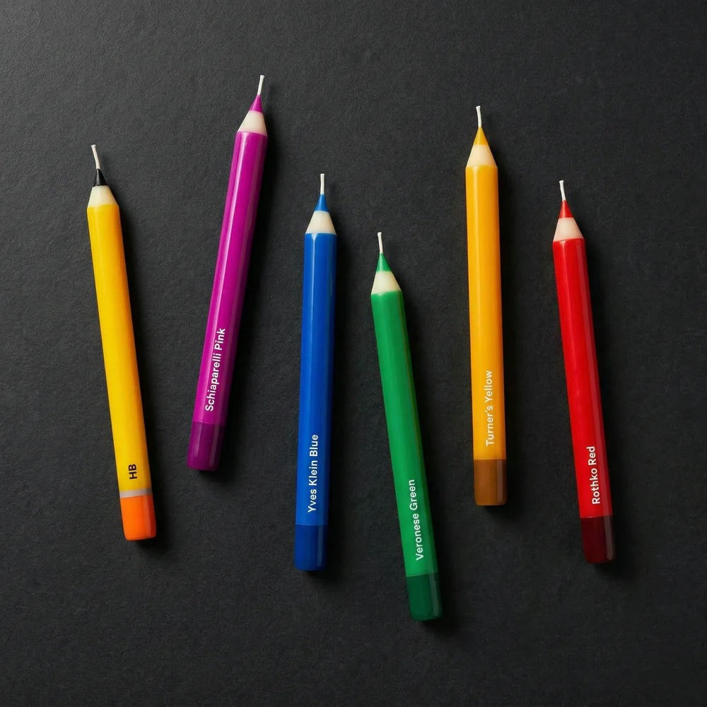 Wax Pencil Taper Candle: Yves Klein Blue 2 pack