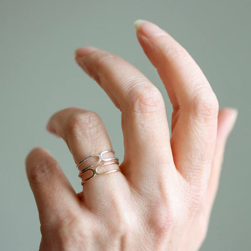 Plinth Ring in Sterling Silver