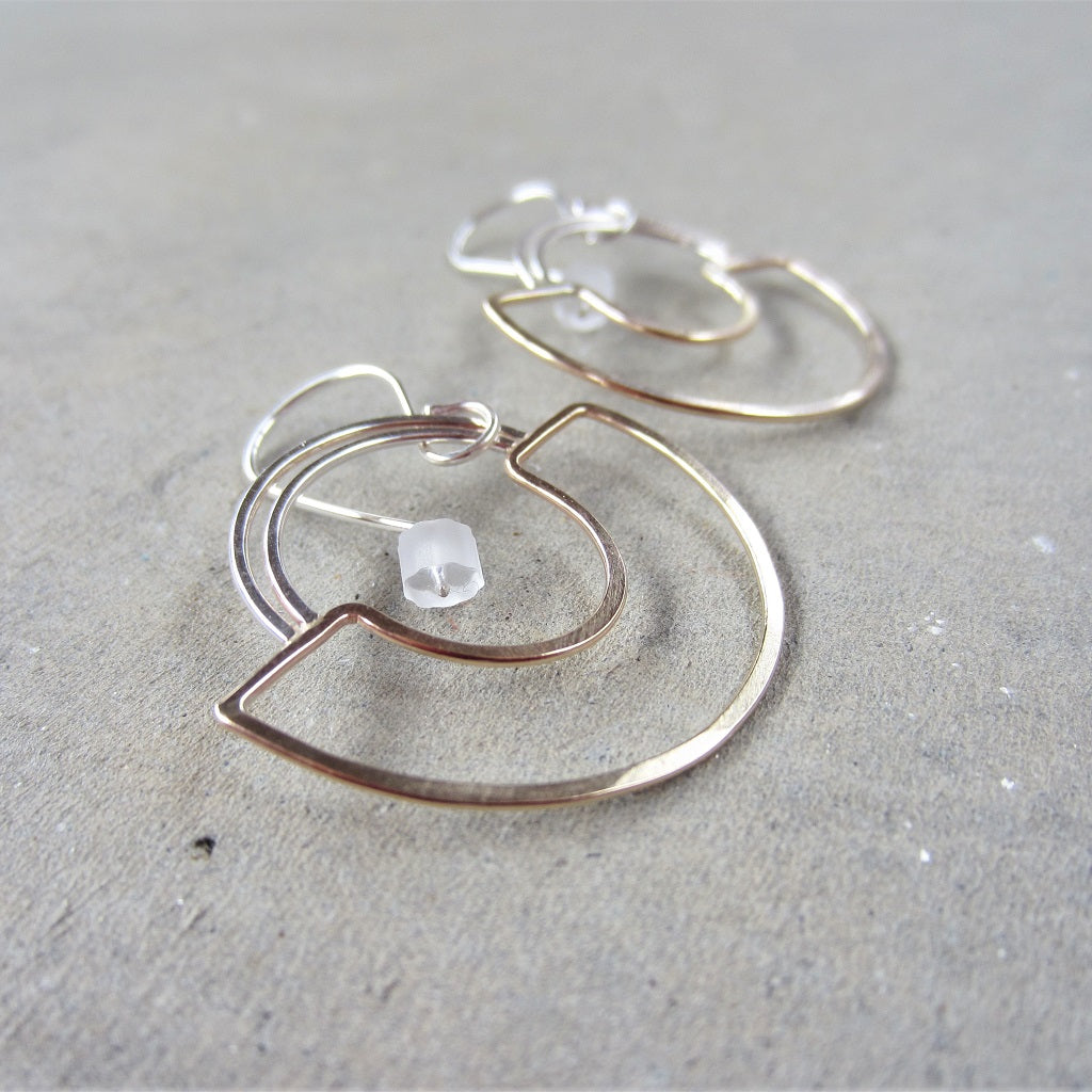 Dara Earrings in Mixed Metals