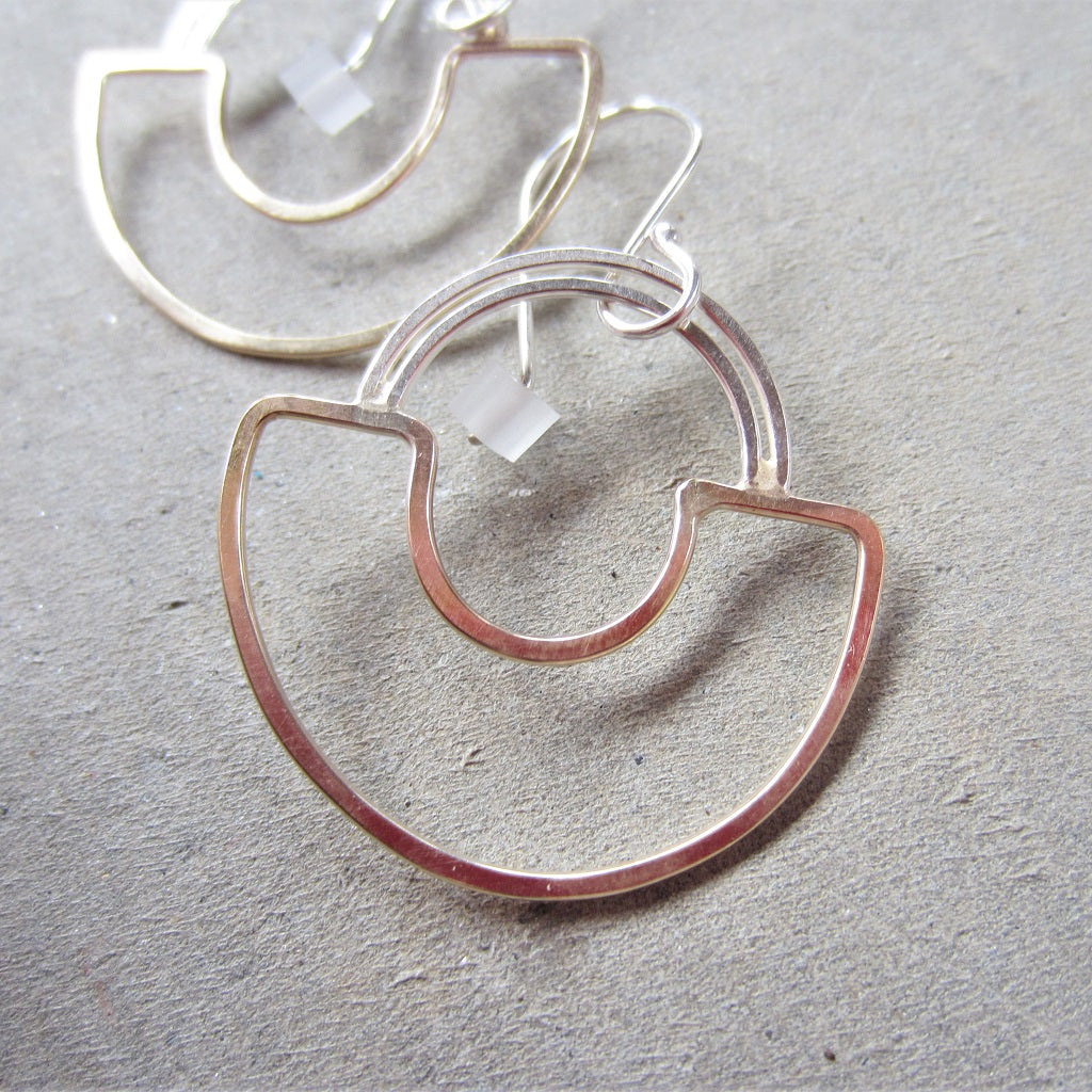 Dara Earrings in Mixed Metals