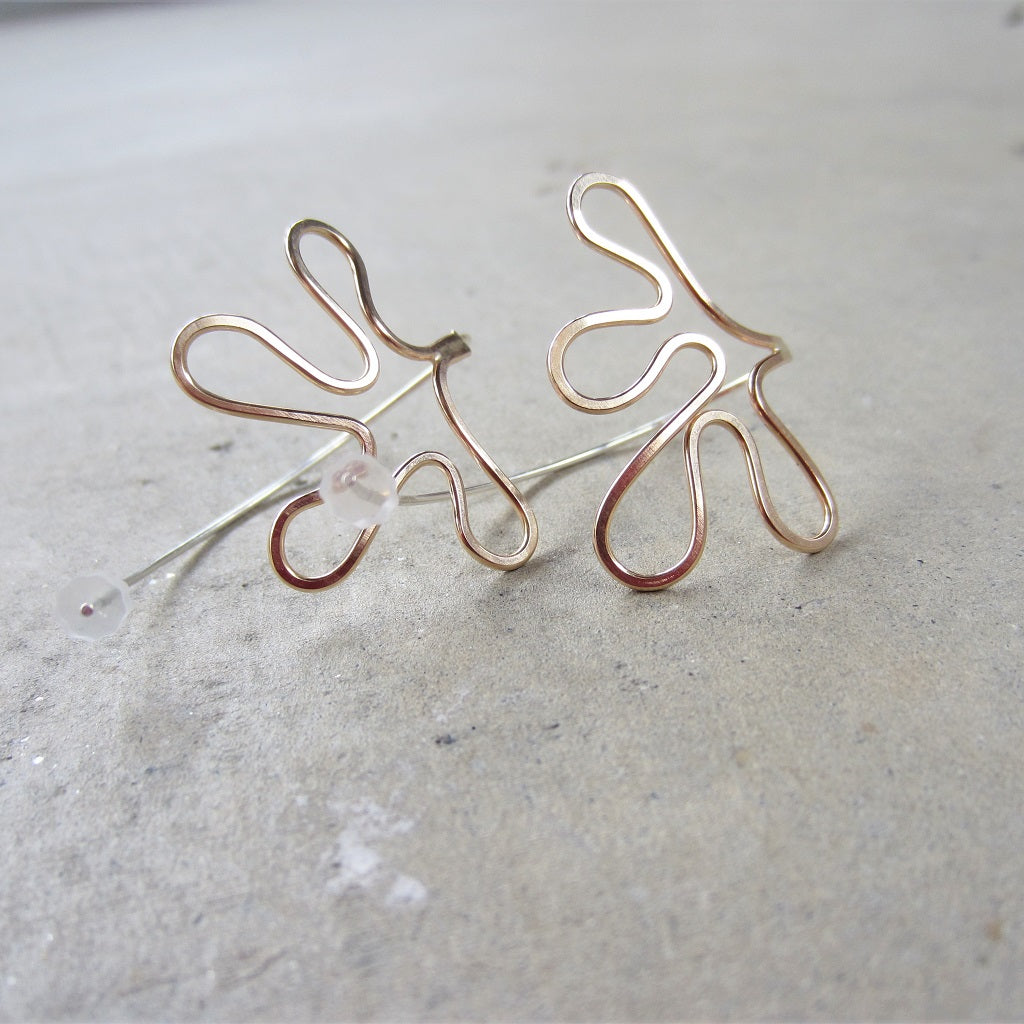 Reef Threader Earrings in Mixed Metals