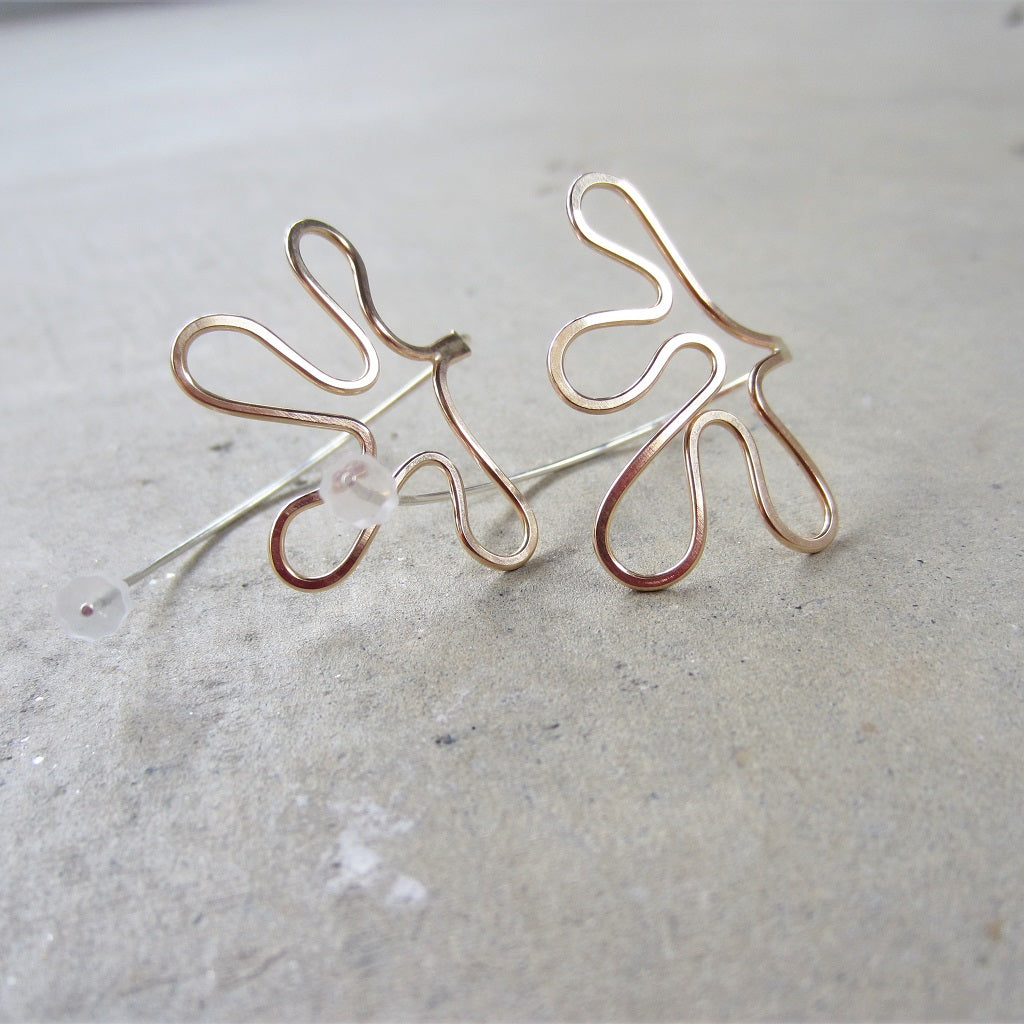 Reef Threader Earrings in Mixed Metals