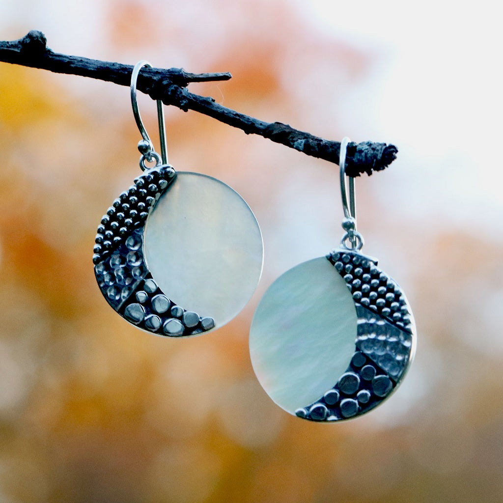 Sea Moon Earrings - Small