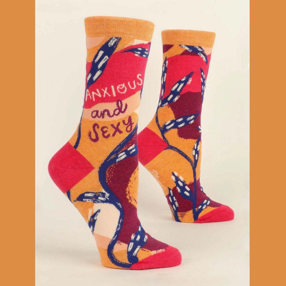 Women's Crew Socks: Anxious and Sexy