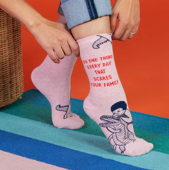 Women's Crew Socks: Scares Your Family