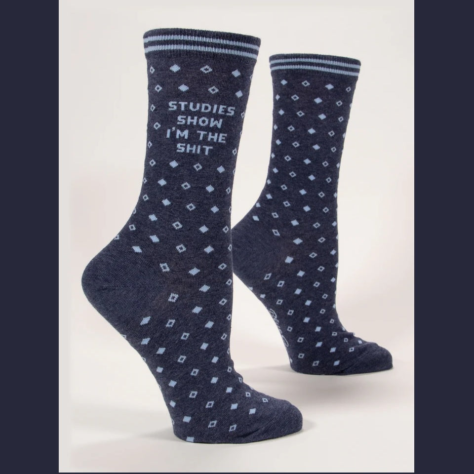 Women's Crew Socks: Studies Show I'm the Shit