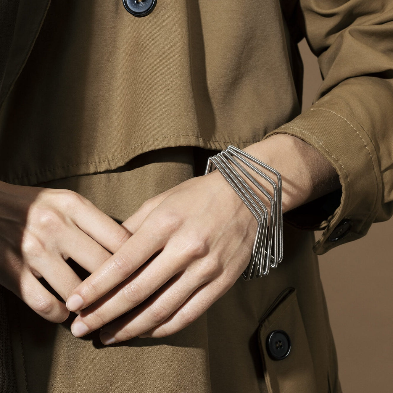 Square Stainless Steel Bracelet (Set of 6)