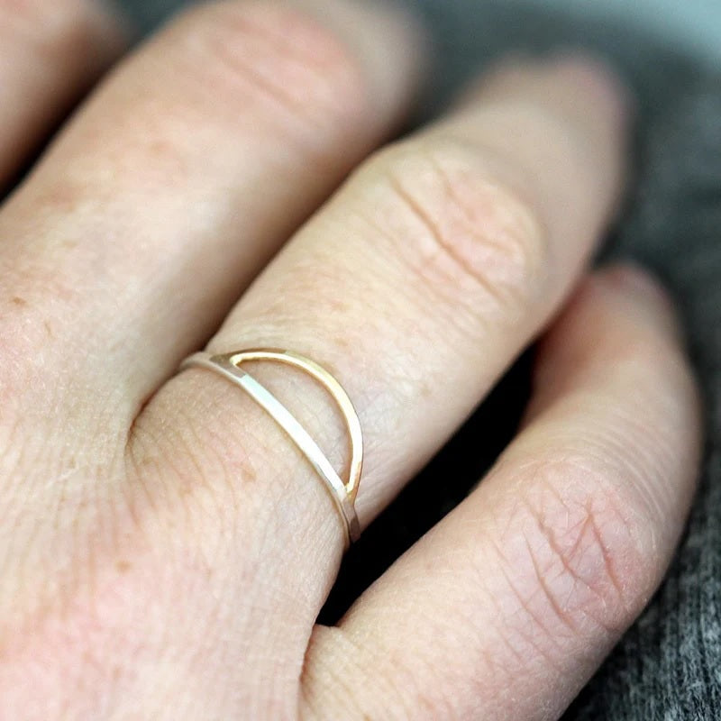 Sunrise Ring in Mixed Metals