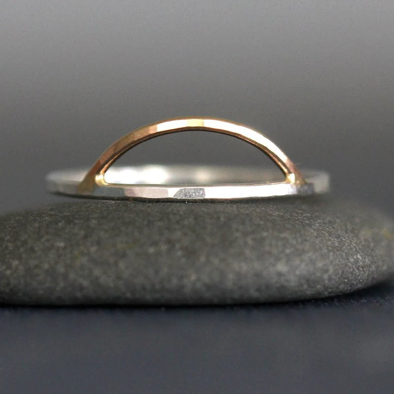 Sunrise Ring in Mixed Metals
