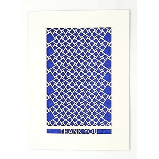 Laser Cut Greeting Card: Thank You Squares on Squares