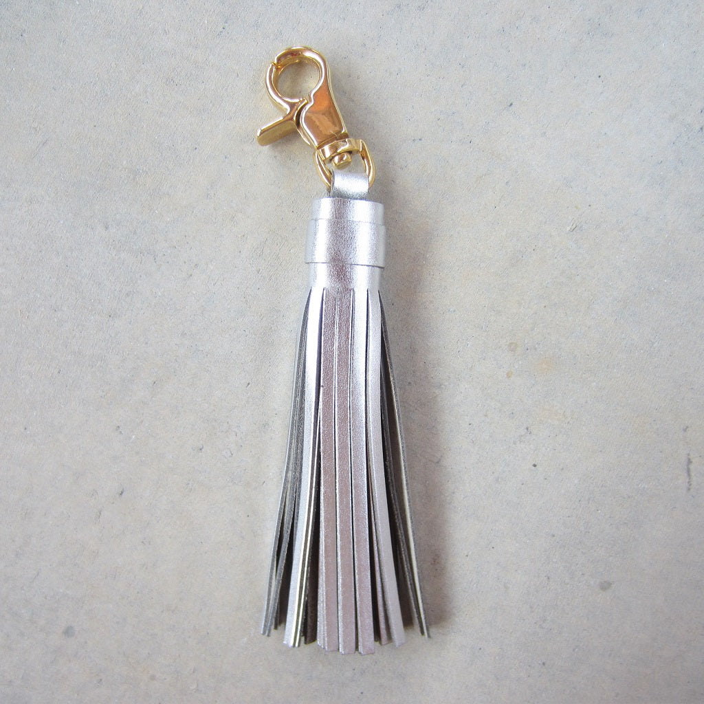 Tassel Key Ring: Silver