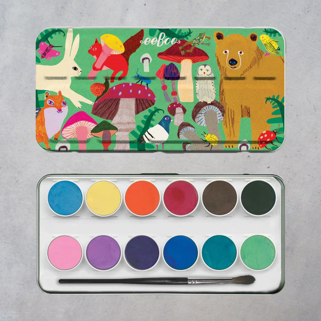 12 Watercolors Tin: Mushroom