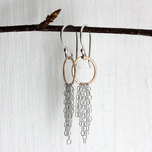 Whisper Earrings in Mixed Metals