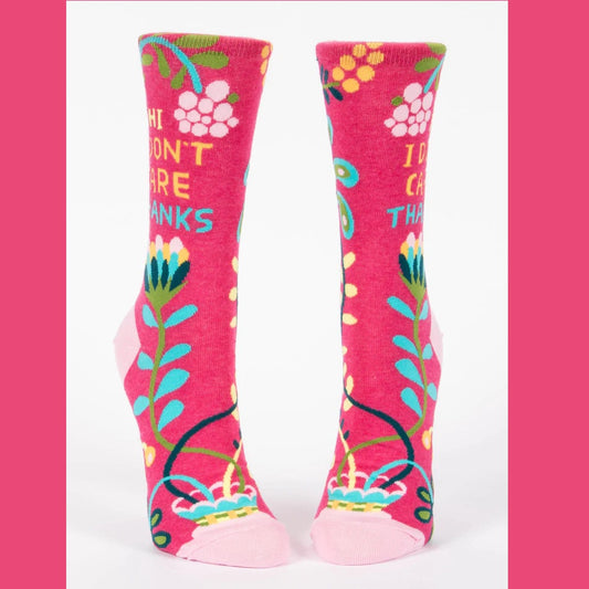 Women's Crew Socks: Hi. I Don't Care.