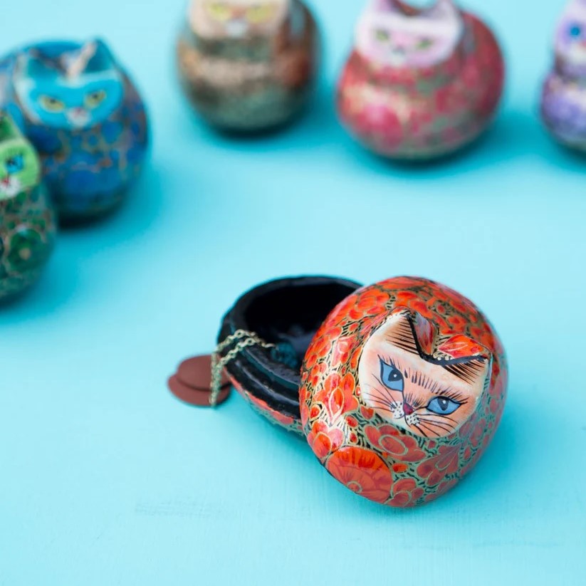 Cats Paper Mache Box