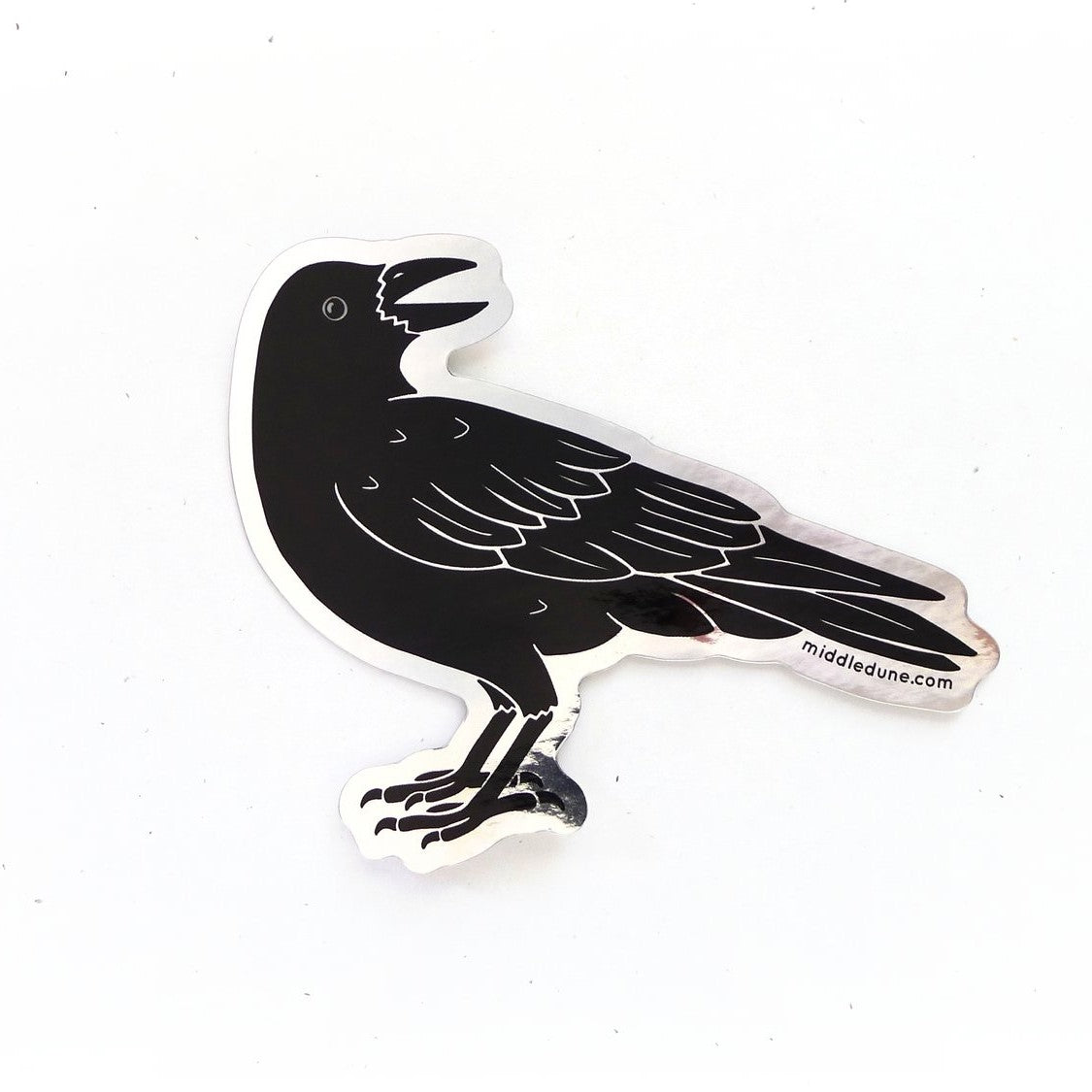 Metallic Corvid Sticker