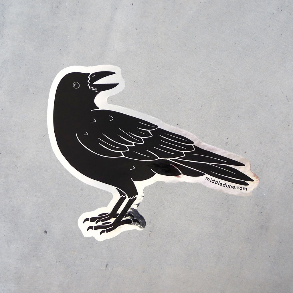 Metallic Corvid Sticker