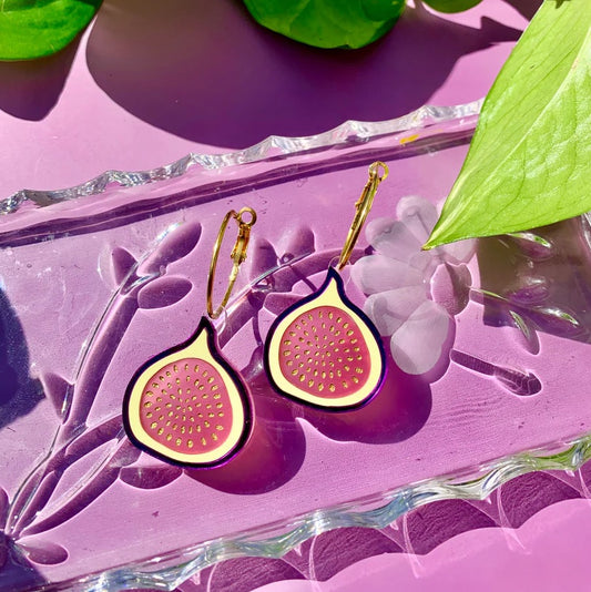 Fig Acrylic Earrings