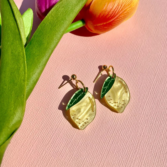 Little Lemons Acrylic Earrings