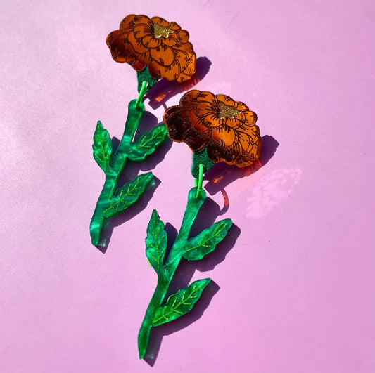 Marigold Acrylic Earrings