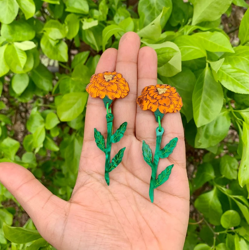 Marigold Acrylic Earrings