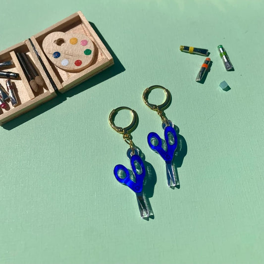 Mini Scissors Acrylic Earrings