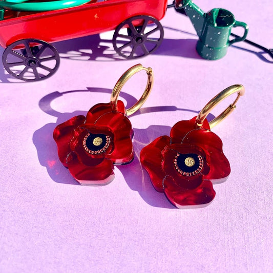 Poppy Acrylic Earrings