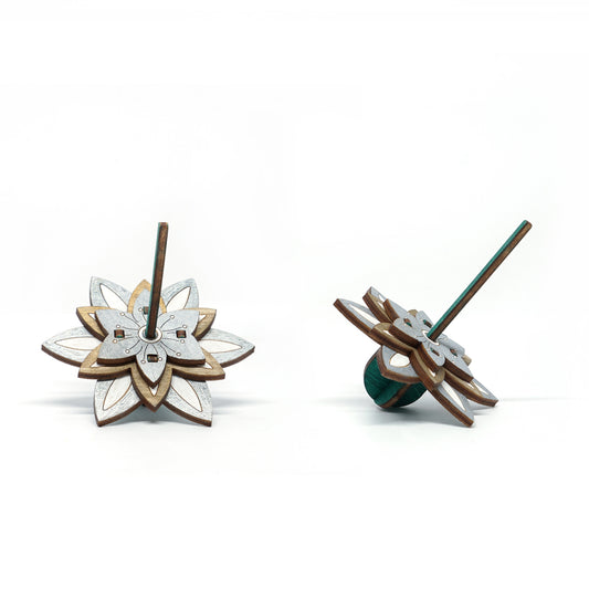 DIY Wooden Spinning Top: Dahlia