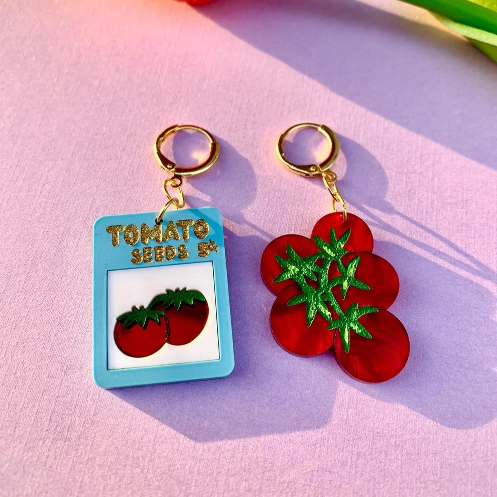 Tomato Seeds Acrylic Earrings
