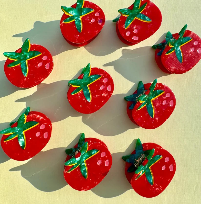 Tiny Tomato Hair Claw