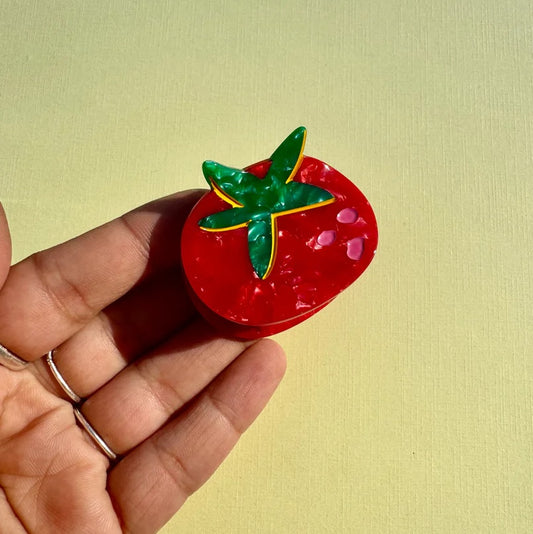 Tiny Tomato Hair Claw