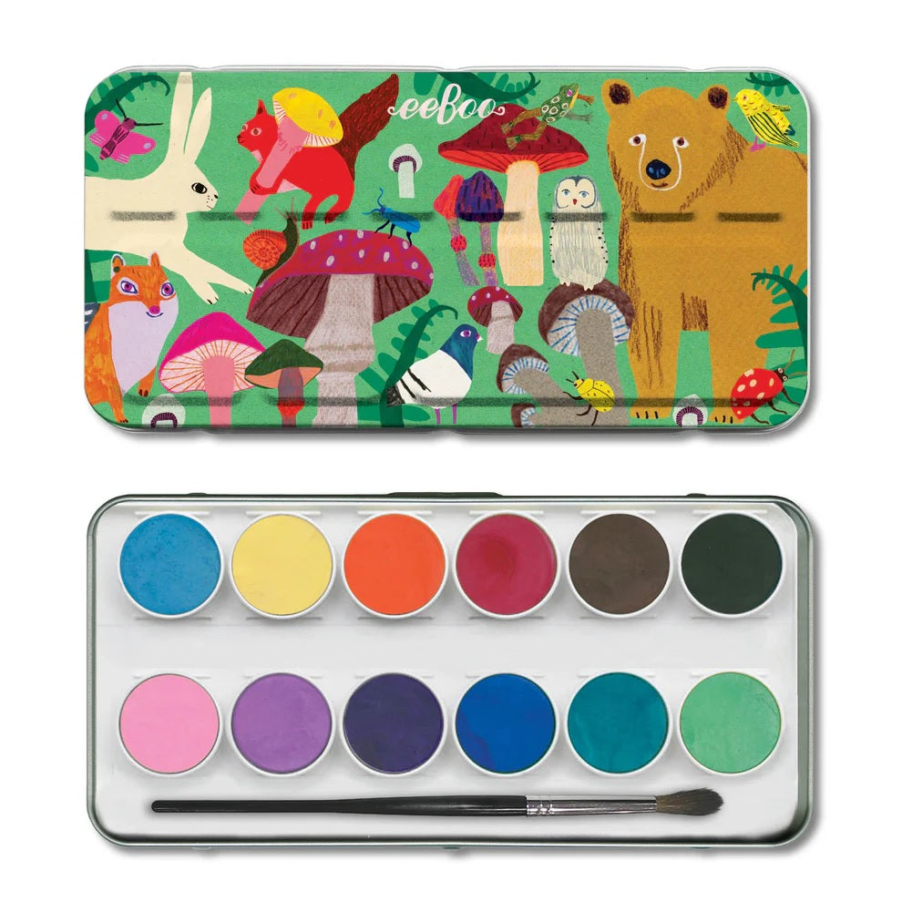 12 Watercolors Tin: Mushroom