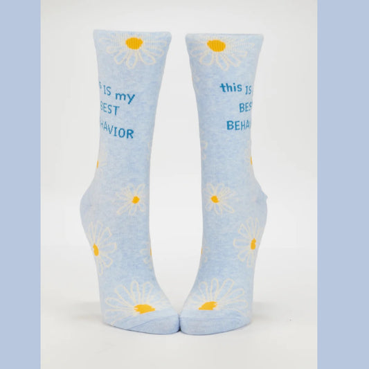 Women's Crew Socks: This Is My Best Behavior