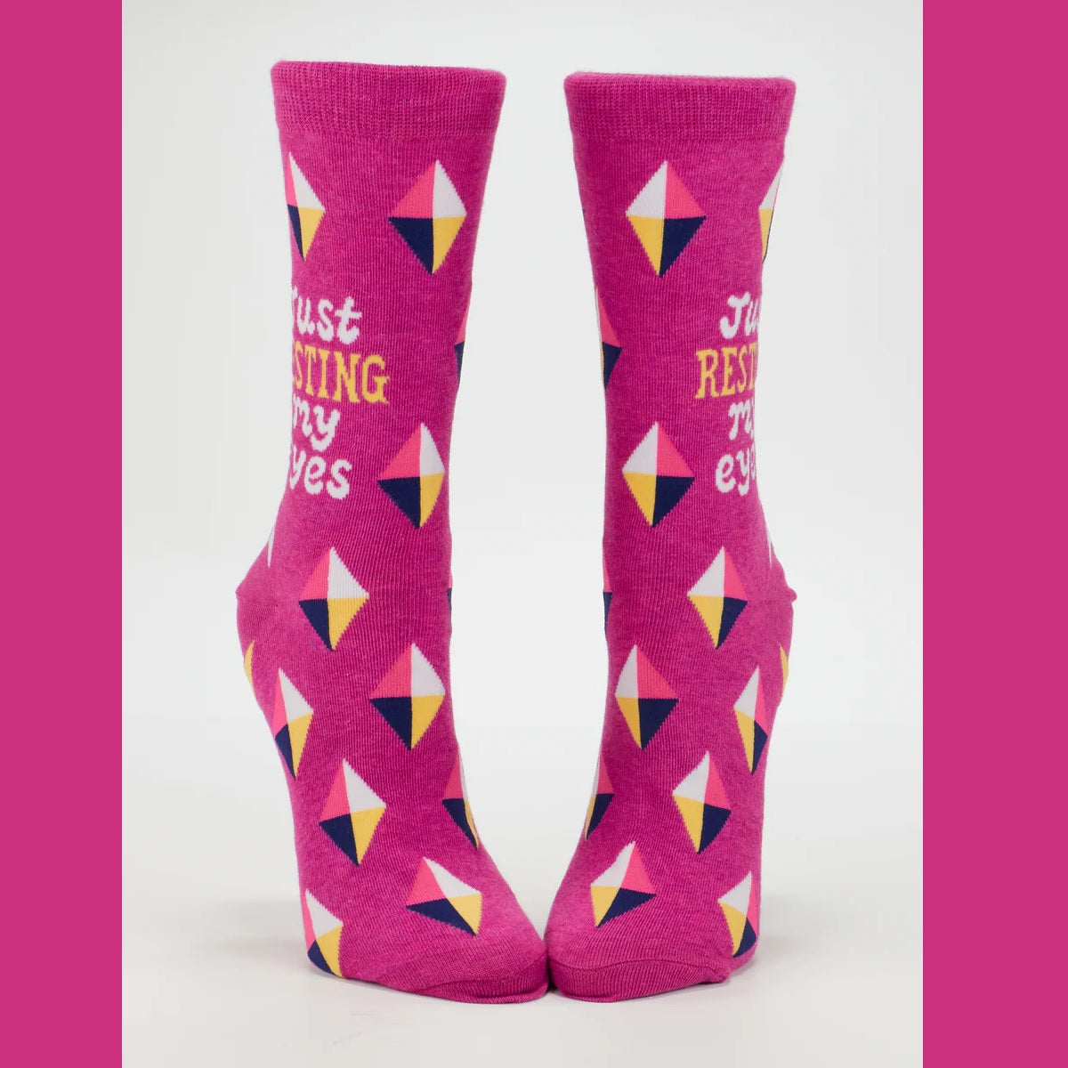 Women's Crew Socks: Resting My Eyes