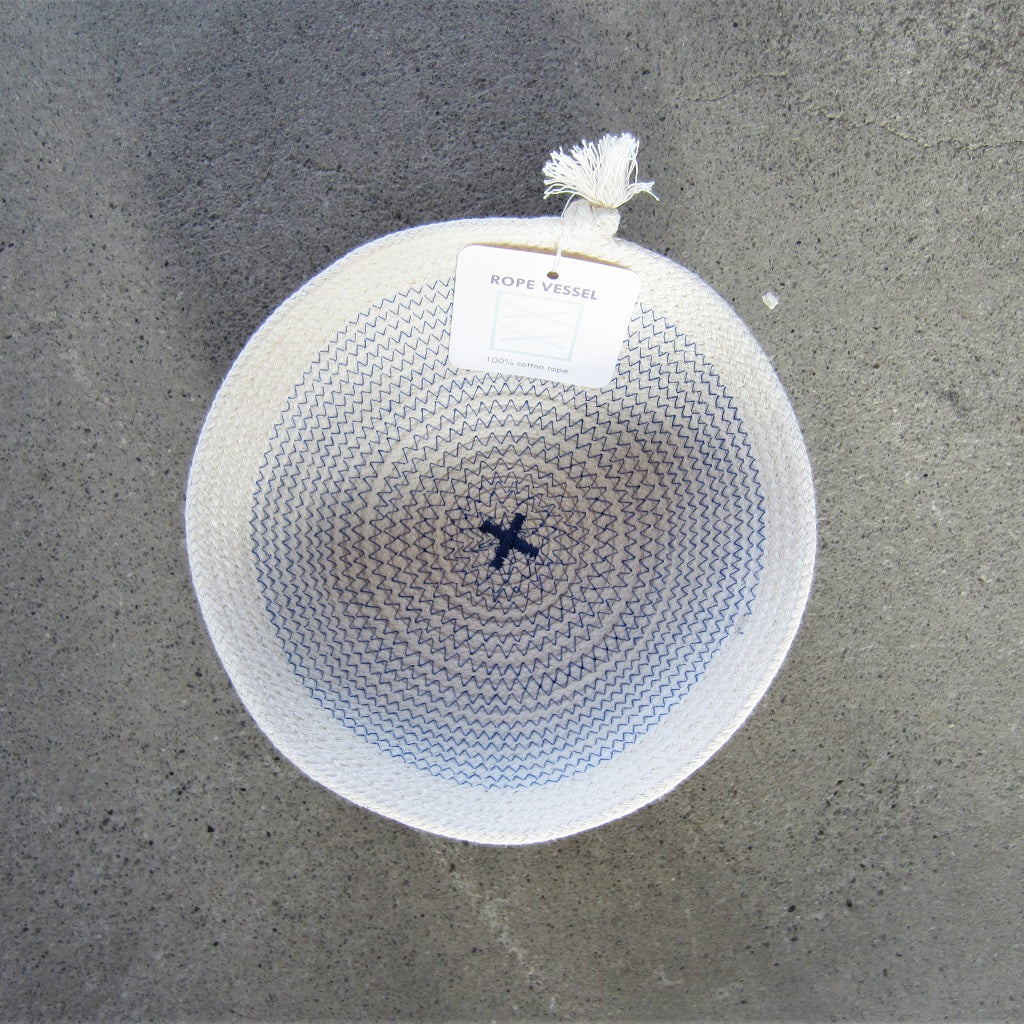 Rope Vessel: Blue 6" Bowl