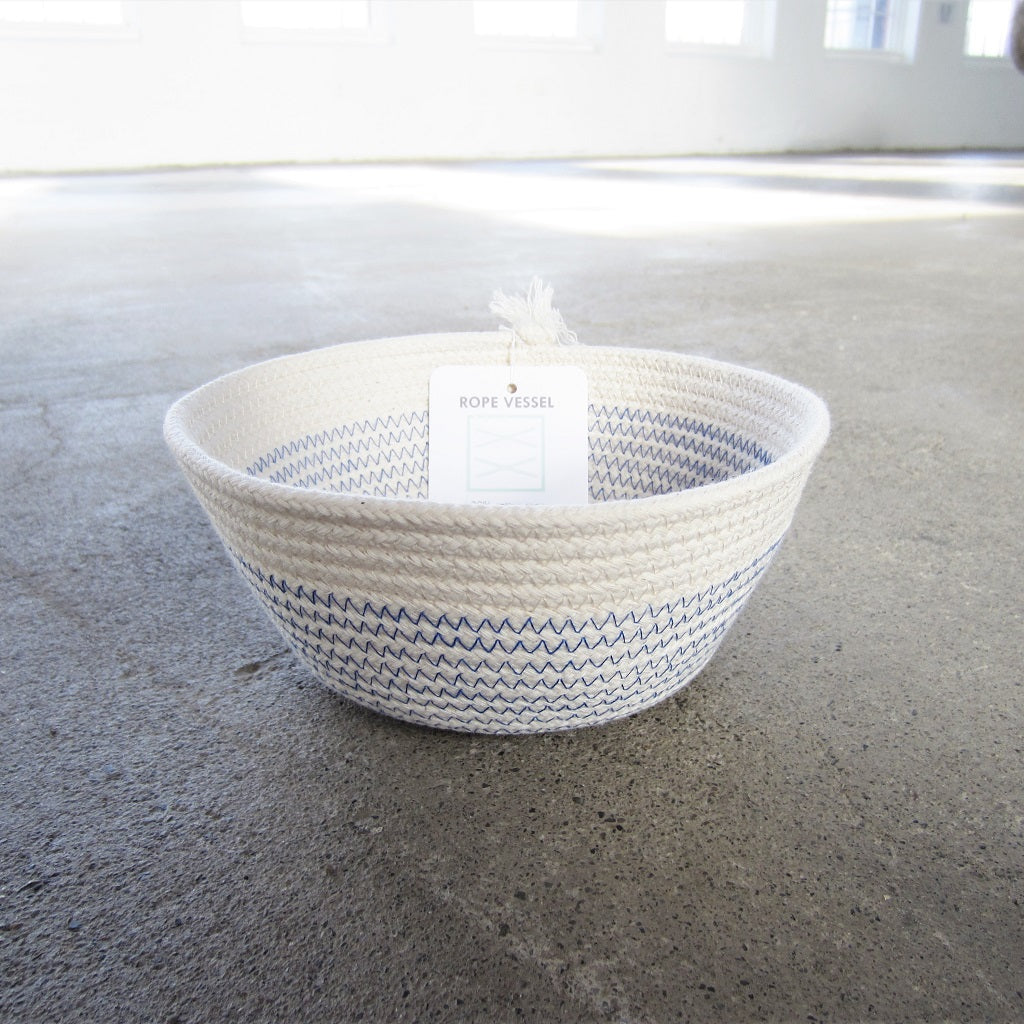 Rope Vessel: Blue 6" Bowl