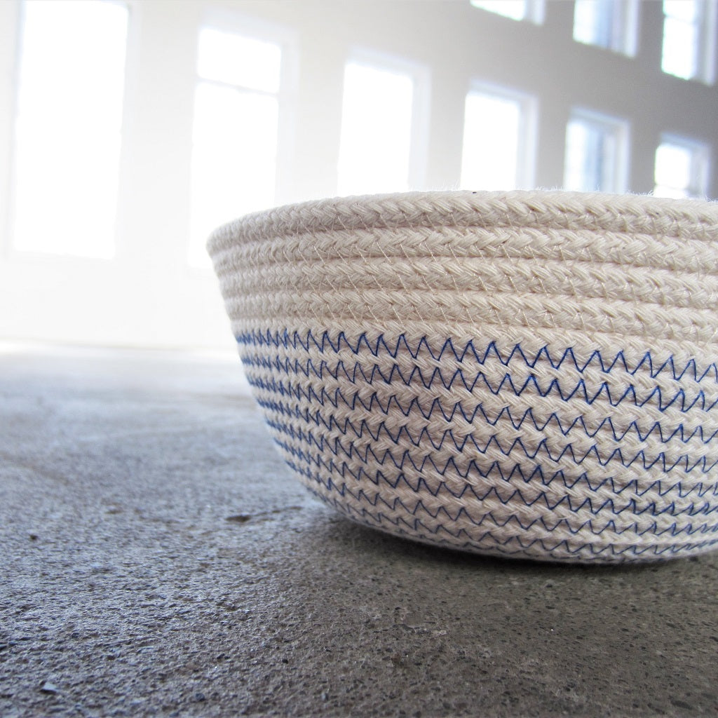 Rope Vessel: Blue 6" Bowl