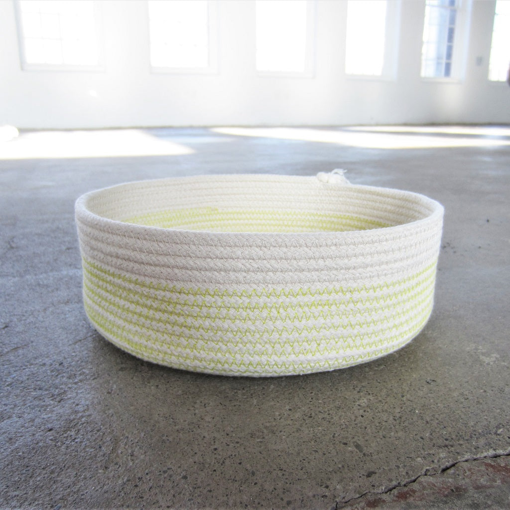 Rope Vessel: Yellow 8" Half Cylinder