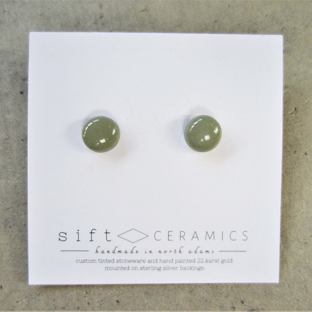 Ceramic Studs: Seafoam
