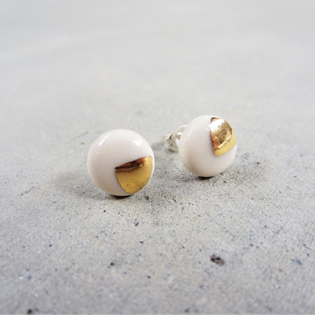 Ceramic Studs: Shell Triangle