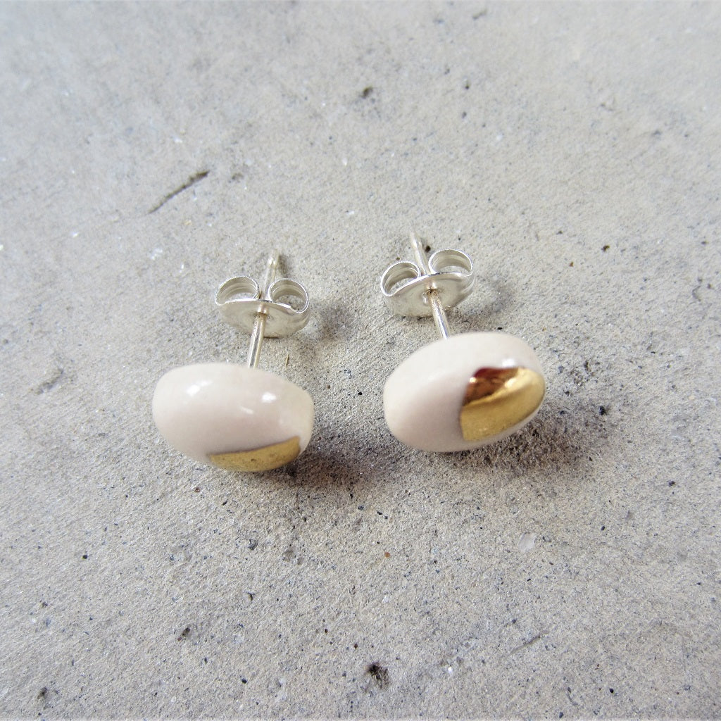 Ceramic Studs: Shell Triangle