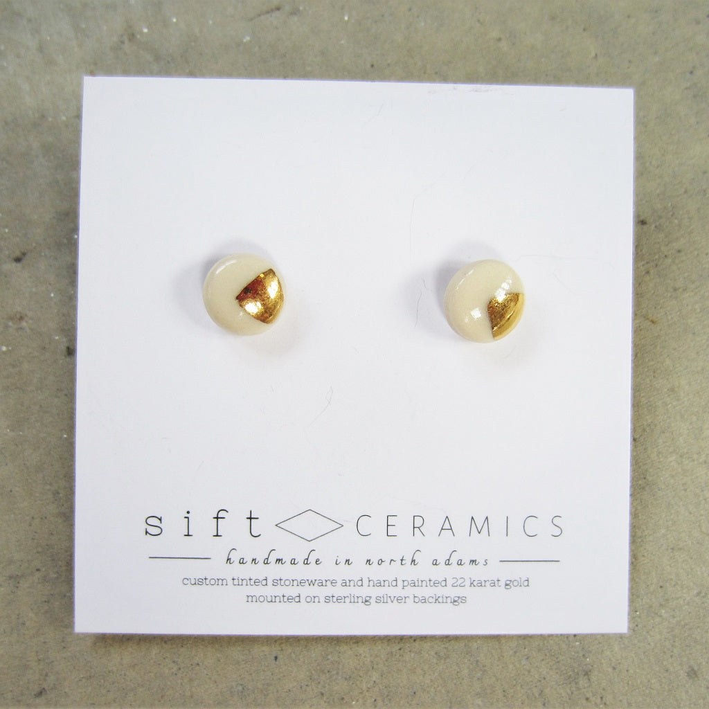Ceramic Studs: Shell Triangle