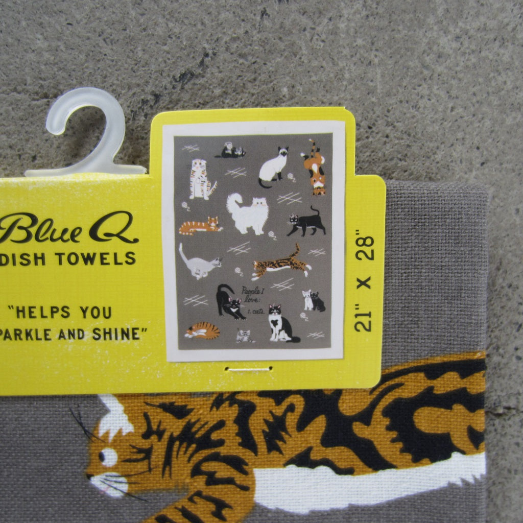 Printed Dish Towel: People I Love - Cats
